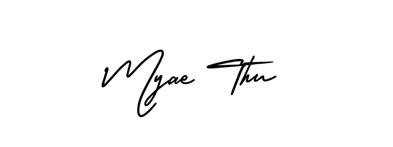 This is the best signature style for the Myae Thu name. Also you like these signature font (AmerikaSignatureDemo-Regular). Mix name signature. Myae Thu signature style 3 images and pictures png