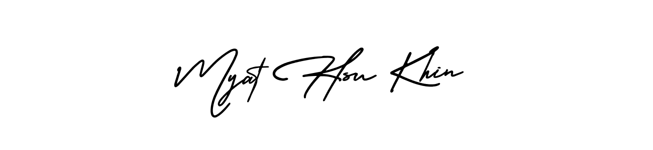 It looks lik you need a new signature style for name Myat Hsu Khin. Design unique handwritten (AmerikaSignatureDemo-Regular) signature with our free signature maker in just a few clicks. Myat Hsu Khin signature style 3 images and pictures png