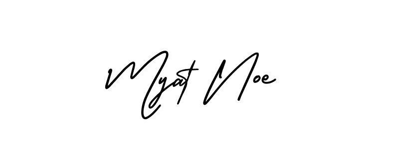 This is the best signature style for the Myat Noe name. Also you like these signature font (AmerikaSignatureDemo-Regular). Mix name signature. Myat Noe signature style 3 images and pictures png