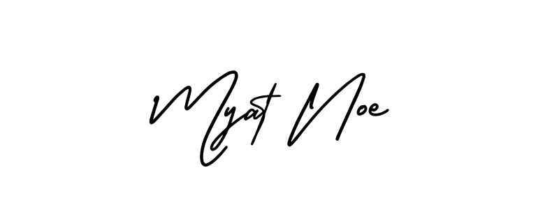 This is the best signature style for the Myat Noe name. Also you like these signature font (AmerikaSignatureDemo-Regular). Mix name signature. Myat Noe signature style 3 images and pictures png