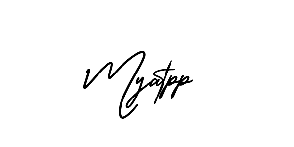 Make a beautiful signature design for name Myatpp. With this signature (AmerikaSignatureDemo-Regular) style, you can create a handwritten signature for free. Myatpp signature style 3 images and pictures png