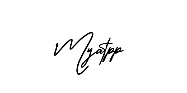 Check out images of Autograph of Myatpp name. Actor Myatpp Signature Style. AmerikaSignatureDemo-Regular is a professional sign style online. Myatpp signature style 3 images and pictures png