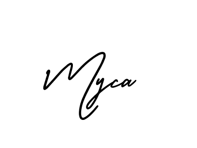 Create a beautiful signature design for name Myca. With this signature (AmerikaSignatureDemo-Regular) fonts, you can make a handwritten signature for free. Myca signature style 3 images and pictures png