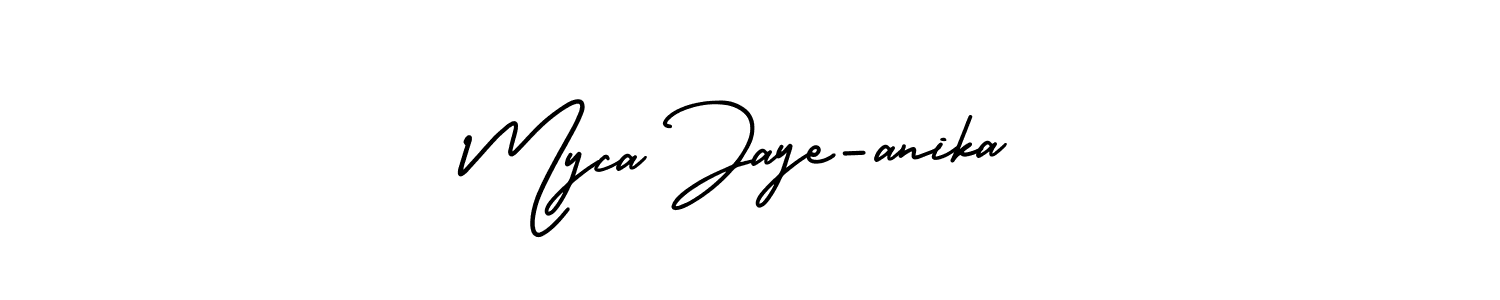 Make a short Myca Jaye-anika signature style. Manage your documents anywhere anytime using AmerikaSignatureDemo-Regular. Create and add eSignatures, submit forms, share and send files easily. Myca Jaye-anika signature style 3 images and pictures png