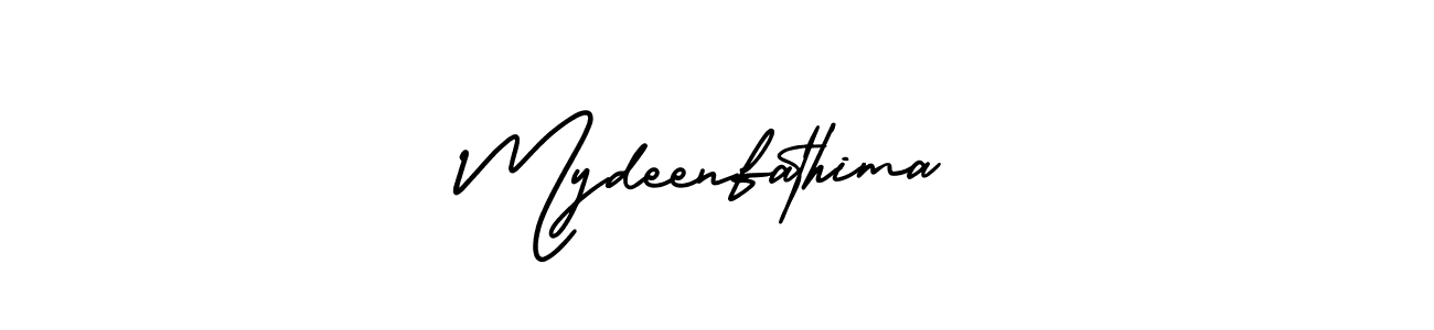 Create a beautiful signature design for name Mydeenfathima. With this signature (AmerikaSignatureDemo-Regular) fonts, you can make a handwritten signature for free. Mydeenfathima signature style 3 images and pictures png