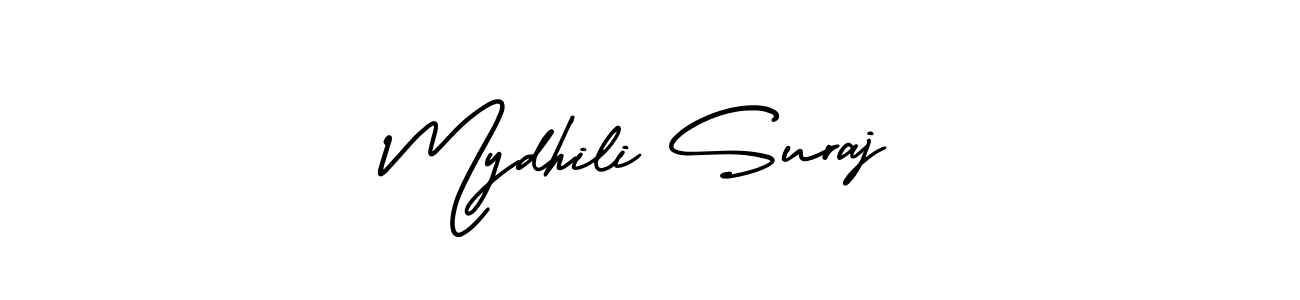 How to Draw Mydhili Suraj signature style? AmerikaSignatureDemo-Regular is a latest design signature styles for name Mydhili Suraj. Mydhili Suraj signature style 3 images and pictures png