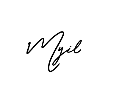 How to make Myil name signature. Use AmerikaSignatureDemo-Regular style for creating short signs online. This is the latest handwritten sign. Myil signature style 3 images and pictures png