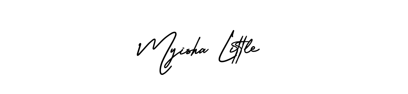 How to make Myisha Little name signature. Use AmerikaSignatureDemo-Regular style for creating short signs online. This is the latest handwritten sign. Myisha Little signature style 3 images and pictures png