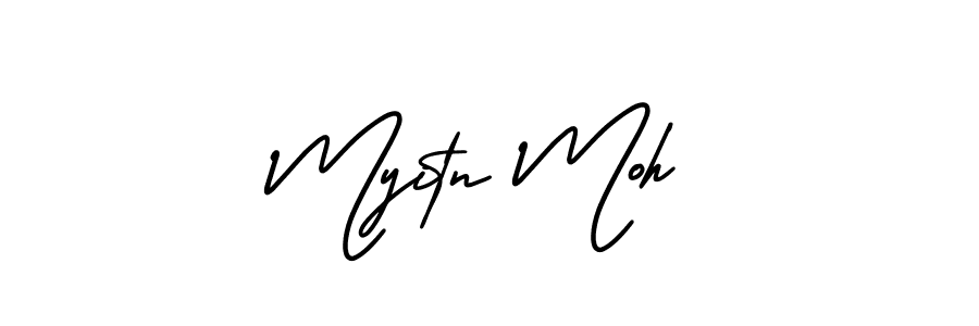 How to make Myitn Moh signature? AmerikaSignatureDemo-Regular is a professional autograph style. Create handwritten signature for Myitn Moh name. Myitn Moh signature style 3 images and pictures png