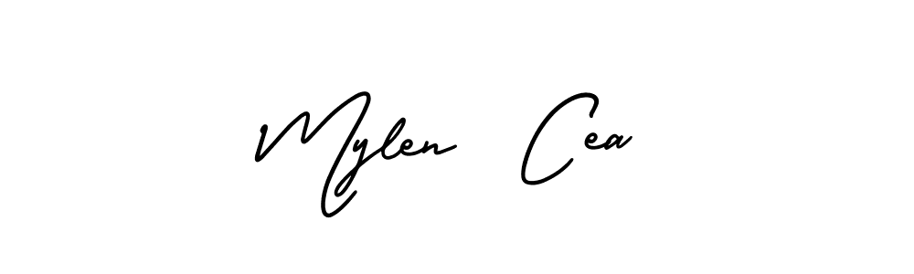 AmerikaSignatureDemo-Regular is a professional signature style that is perfect for those who want to add a touch of class to their signature. It is also a great choice for those who want to make their signature more unique. Get Mylen  Cea name to fancy signature for free. Mylen  Cea signature style 3 images and pictures png