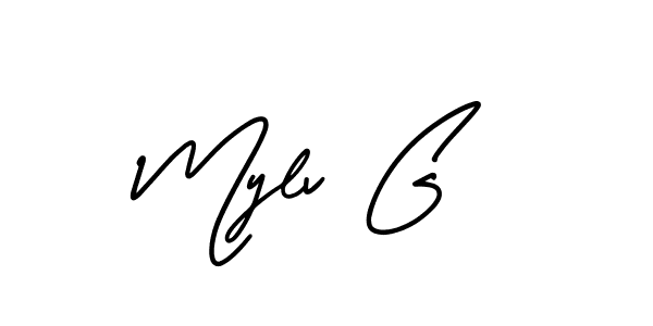 Create a beautiful signature design for name Mylv G. With this signature (AmerikaSignatureDemo-Regular) fonts, you can make a handwritten signature for free. Mylv G signature style 3 images and pictures png