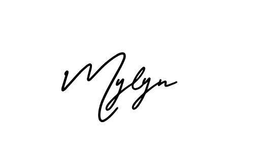 How to make Mylyn name signature. Use AmerikaSignatureDemo-Regular style for creating short signs online. This is the latest handwritten sign. Mylyn signature style 3 images and pictures png