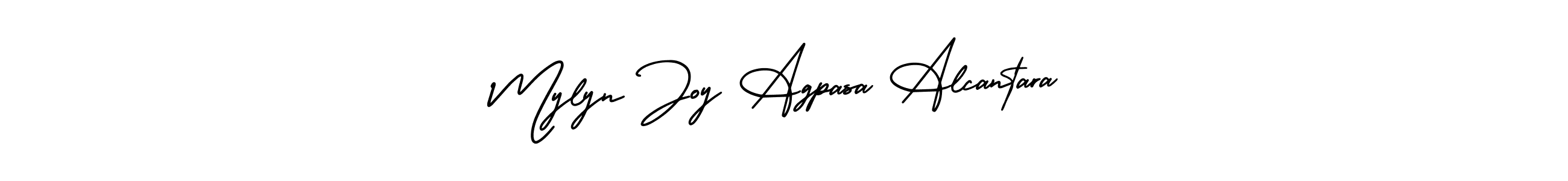 You should practise on your own different ways (AmerikaSignatureDemo-Regular) to write your name (Mylyn Joy Agpasa Alcantara) in signature. don't let someone else do it for you. Mylyn Joy Agpasa Alcantara signature style 3 images and pictures png