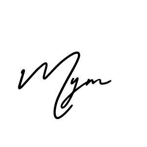 How to make Mym signature? AmerikaSignatureDemo-Regular is a professional autograph style. Create handwritten signature for Mym name. Mym signature style 3 images and pictures png