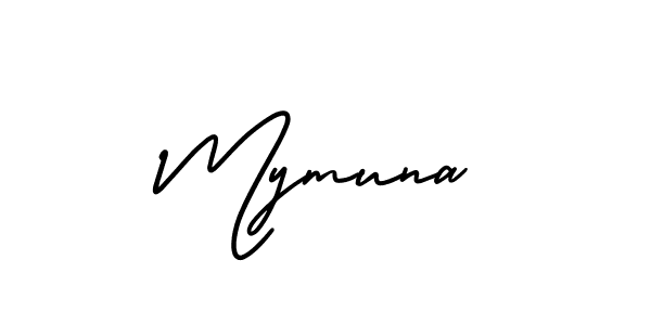 Use a signature maker to create a handwritten signature online. With this signature software, you can design (AmerikaSignatureDemo-Regular) your own signature for name Mymuna. Mymuna signature style 3 images and pictures png