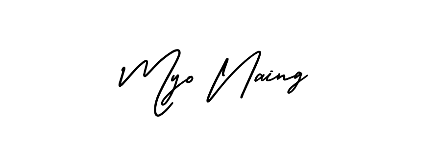 Also You can easily find your signature by using the search form. We will create Myo Naing name handwritten signature images for you free of cost using AmerikaSignatureDemo-Regular sign style. Myo Naing signature style 3 images and pictures png