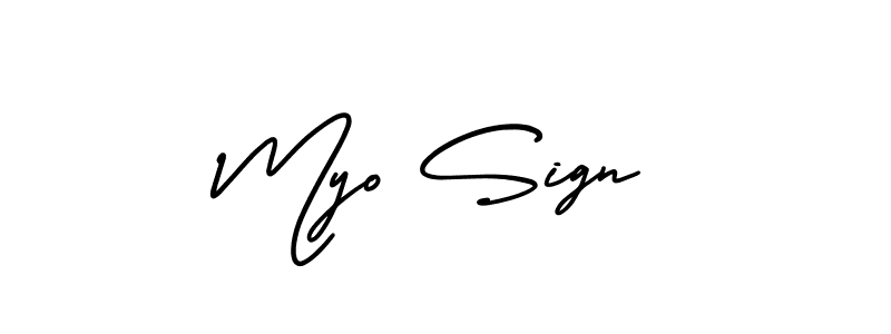 Myo Sign stylish signature style. Best Handwritten Sign (AmerikaSignatureDemo-Regular) for my name. Handwritten Signature Collection Ideas for my name Myo Sign. Myo Sign signature style 3 images and pictures png