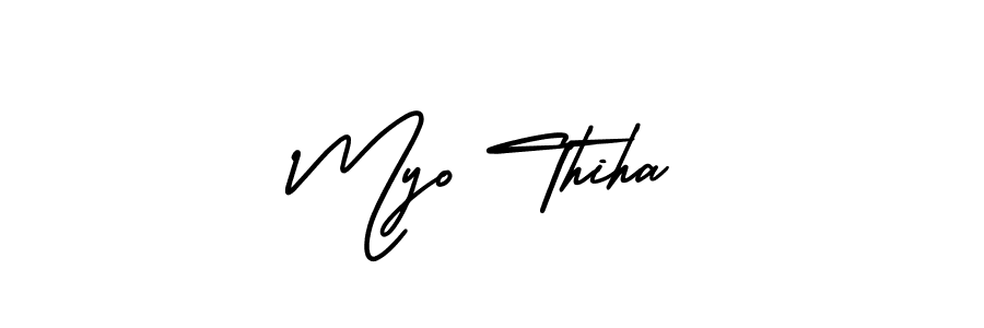 You can use this online signature creator to create a handwritten signature for the name Myo Thiha. This is the best online autograph maker. Myo Thiha signature style 3 images and pictures png