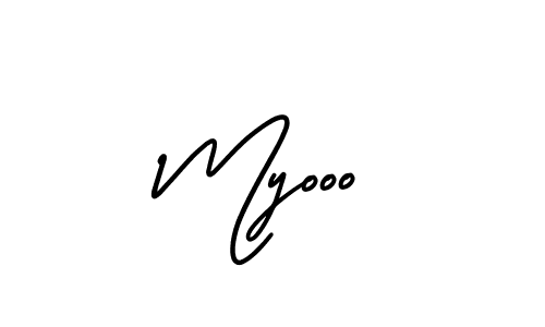 Myooo stylish signature style. Best Handwritten Sign (AmerikaSignatureDemo-Regular) for my name. Handwritten Signature Collection Ideas for my name Myooo. Myooo signature style 3 images and pictures png