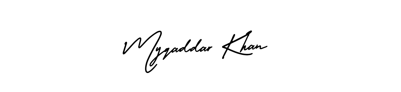 This is the best signature style for the Myqaddar Khan name. Also you like these signature font (AmerikaSignatureDemo-Regular). Mix name signature. Myqaddar Khan signature style 3 images and pictures png