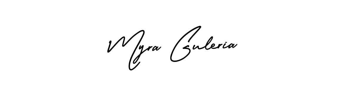 How to make Myra Guleria signature? AmerikaSignatureDemo-Regular is a professional autograph style. Create handwritten signature for Myra Guleria name. Myra Guleria signature style 3 images and pictures png