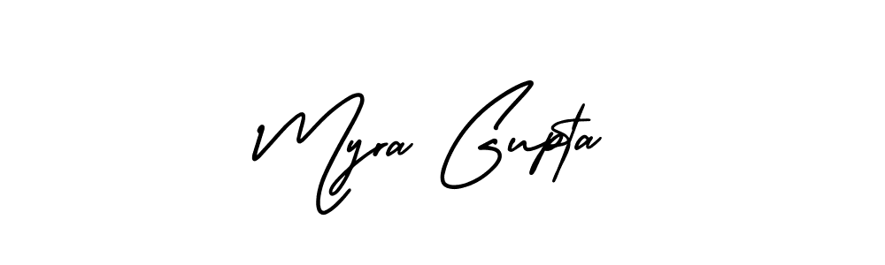 Create a beautiful signature design for name Myra Gupta. With this signature (AmerikaSignatureDemo-Regular) fonts, you can make a handwritten signature for free. Myra Gupta signature style 3 images and pictures png