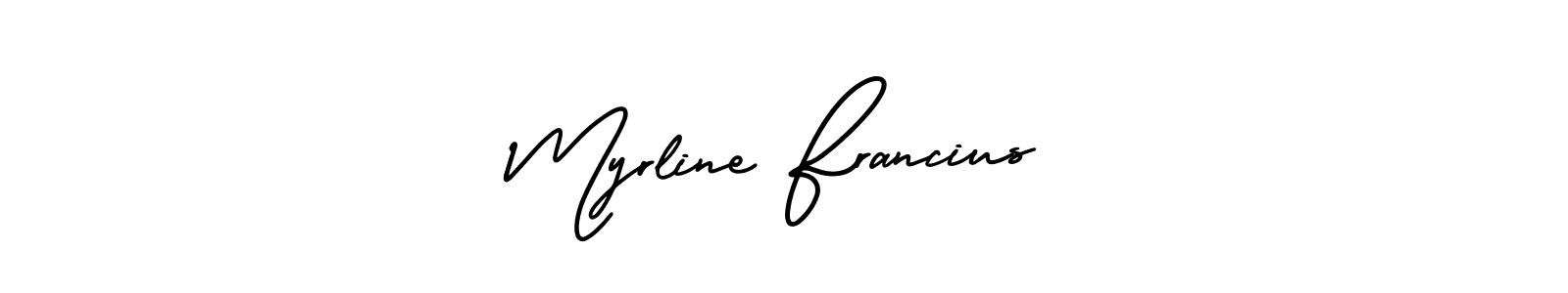 Make a beautiful signature design for name Myrline Francius. With this signature (AmerikaSignatureDemo-Regular) style, you can create a handwritten signature for free. Myrline Francius signature style 3 images and pictures png