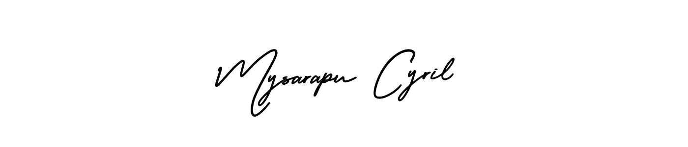 Also we have Mysarapu Cyril name is the best signature style. Create professional handwritten signature collection using AmerikaSignatureDemo-Regular autograph style. Mysarapu Cyril signature style 3 images and pictures png