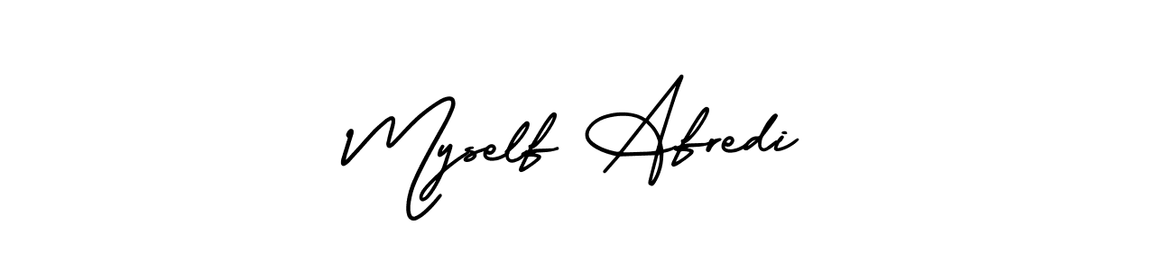 Use a signature maker to create a handwritten signature online. With this signature software, you can design (AmerikaSignatureDemo-Regular) your own signature for name Myself Afredi. Myself Afredi signature style 3 images and pictures png