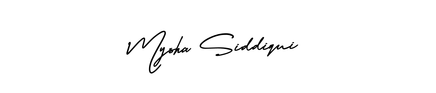 Make a beautiful signature design for name Mysha Siddiqui. With this signature (AmerikaSignatureDemo-Regular) style, you can create a handwritten signature for free. Mysha Siddiqui signature style 3 images and pictures png