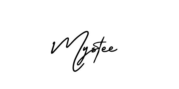 The best way (AmerikaSignatureDemo-Regular) to make a short signature is to pick only two or three words in your name. The name Mystee include a total of six letters. For converting this name. Mystee signature style 3 images and pictures png