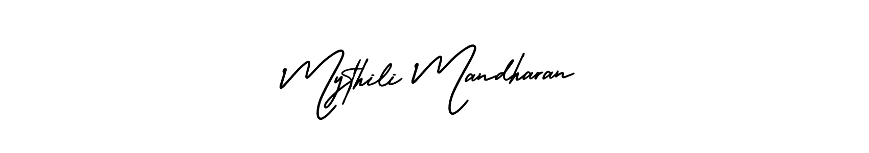 Similarly AmerikaSignatureDemo-Regular is the best handwritten signature design. Signature creator online .You can use it as an online autograph creator for name Mythili Mandharan. Mythili Mandharan signature style 3 images and pictures png