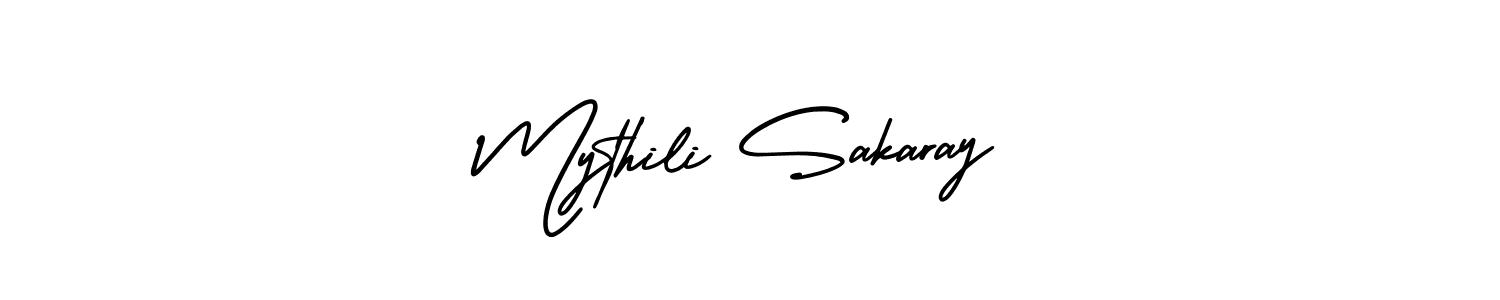 Also You can easily find your signature by using the search form. We will create Mythili Sakaray name handwritten signature images for you free of cost using AmerikaSignatureDemo-Regular sign style. Mythili Sakaray signature style 3 images and pictures png