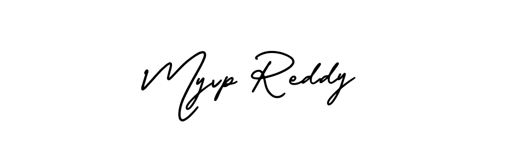 You should practise on your own different ways (AmerikaSignatureDemo-Regular) to write your name (Myvp Reddy) in signature. don't let someone else do it for you. Myvp Reddy signature style 3 images and pictures png