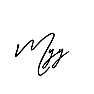 Design your own signature with our free online signature maker. With this signature software, you can create a handwritten (AmerikaSignatureDemo-Regular) signature for name Myy. Myy signature style 3 images and pictures png