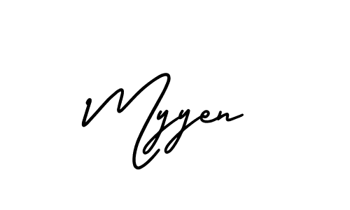 Create a beautiful signature design for name Myyen. With this signature (AmerikaSignatureDemo-Regular) fonts, you can make a handwritten signature for free. Myyen signature style 3 images and pictures png