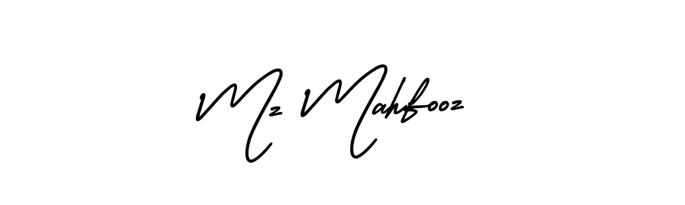 The best way (AmerikaSignatureDemo-Regular) to make a short signature is to pick only two or three words in your name. The name Mz Mahfooz include a total of six letters. For converting this name. Mz Mahfooz signature style 3 images and pictures png