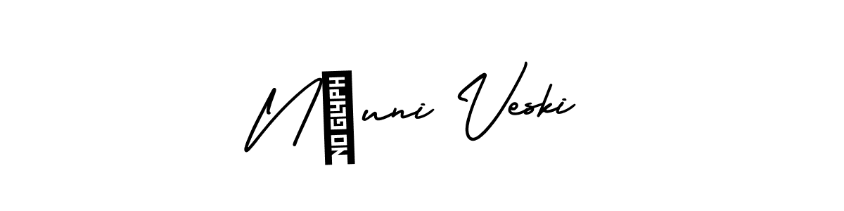 It looks lik you need a new signature style for name Nõuni Veski. Design unique handwritten (AmerikaSignatureDemo-Regular) signature with our free signature maker in just a few clicks. Nõuni Veski signature style 3 images and pictures png