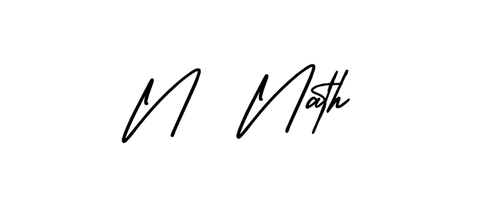 How to Draw N  Nath signature style? AmerikaSignatureDemo-Regular is a latest design signature styles for name N  Nath. N  Nath signature style 3 images and pictures png