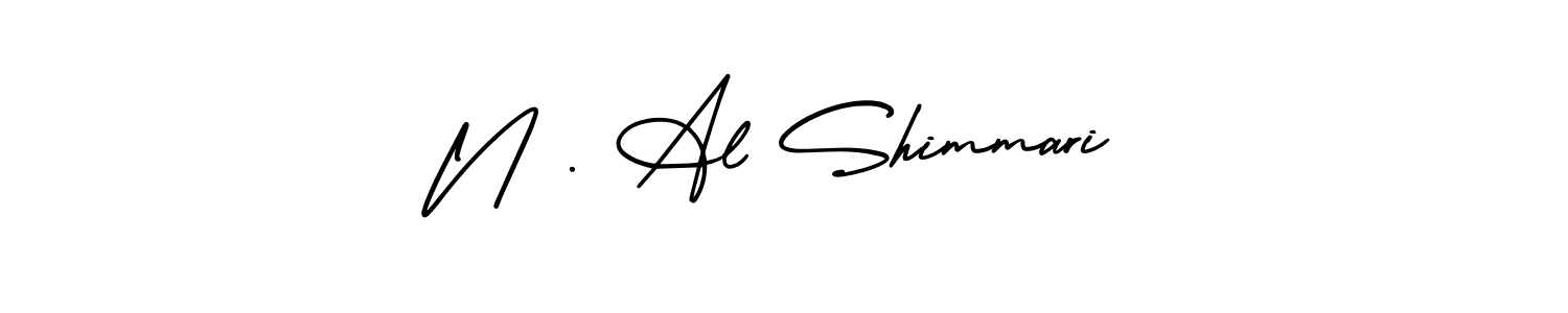 You should practise on your own different ways (AmerikaSignatureDemo-Regular) to write your name (N . Al Shimmari) in signature. don't let someone else do it for you. N . Al Shimmari signature style 3 images and pictures png