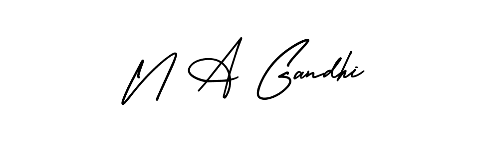 It looks lik you need a new signature style for name N A Gandhi. Design unique handwritten (AmerikaSignatureDemo-Regular) signature with our free signature maker in just a few clicks. N A Gandhi signature style 3 images and pictures png