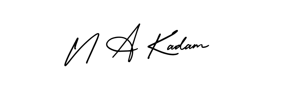 Make a beautiful signature design for name N A Kadam. With this signature (AmerikaSignatureDemo-Regular) style, you can create a handwritten signature for free. N A Kadam signature style 3 images and pictures png