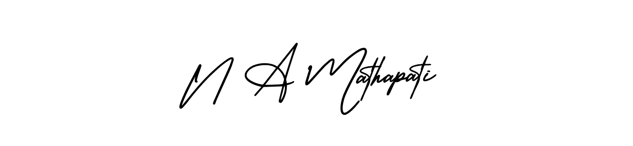 How to make N A Mathapati signature? AmerikaSignatureDemo-Regular is a professional autograph style. Create handwritten signature for N A Mathapati name. N A Mathapati signature style 3 images and pictures png