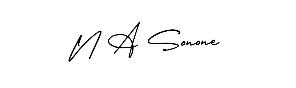 Create a beautiful signature design for name N A Sonone. With this signature (AmerikaSignatureDemo-Regular) fonts, you can make a handwritten signature for free. N A Sonone signature style 3 images and pictures png