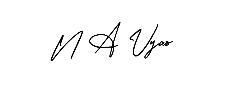 Design your own signature with our free online signature maker. With this signature software, you can create a handwritten (AmerikaSignatureDemo-Regular) signature for name N A Vyas. N A Vyas signature style 3 images and pictures png
