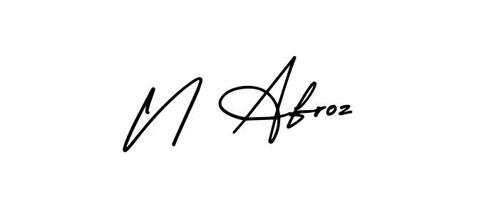 N Afroz stylish signature style. Best Handwritten Sign (AmerikaSignatureDemo-Regular) for my name. Handwritten Signature Collection Ideas for my name N Afroz. N Afroz signature style 3 images and pictures png