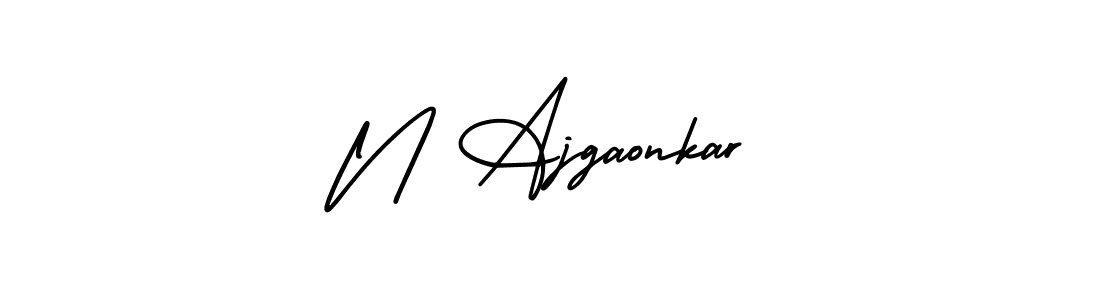 How to Draw N Ajgaonkar signature style? AmerikaSignatureDemo-Regular is a latest design signature styles for name N Ajgaonkar. N Ajgaonkar signature style 3 images and pictures png