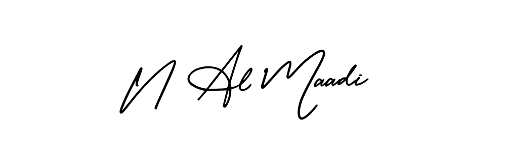 Make a beautiful signature design for name N Al Maadi. Use this online signature maker to create a handwritten signature for free. N Al Maadi signature style 3 images and pictures png