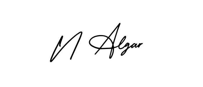 N Algar stylish signature style. Best Handwritten Sign (AmerikaSignatureDemo-Regular) for my name. Handwritten Signature Collection Ideas for my name N Algar. N Algar signature style 3 images and pictures png