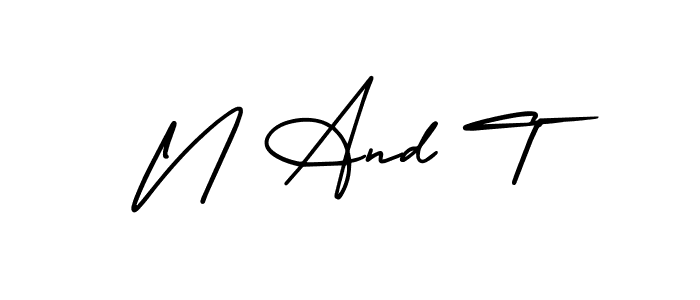 AmerikaSignatureDemo-Regular is a professional signature style that is perfect for those who want to add a touch of class to their signature. It is also a great choice for those who want to make their signature more unique. Get N And T name to fancy signature for free. N And T signature style 3 images and pictures png